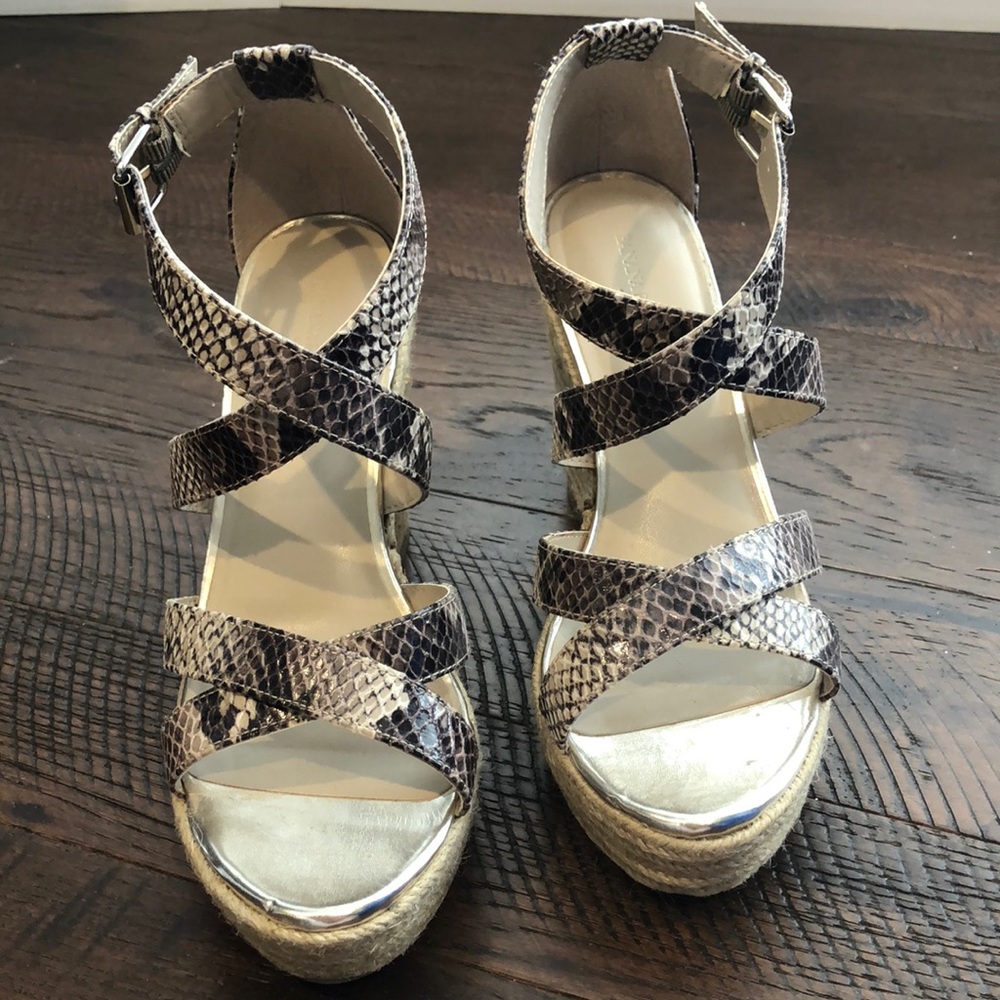 Banana Republic espadrille snakeskin sandal